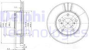 Delphi BG3151 - Тормозной диск autosila-amz.com