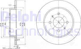 Delphi BG3102 - Тормозной диск autosila-amz.com