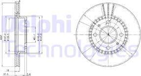 Delphi BG3134 - Тормозной диск autosila-amz.com