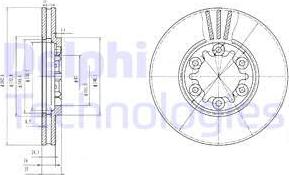 Delphi BG3132 - Тормозной диск autosila-amz.com