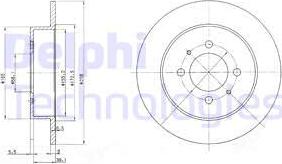 Delphi BG3125 - Тормозной диск autosila-amz.com