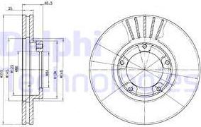 Delphi BG3174 - Тормозной диск autosila-amz.com