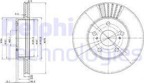 Delphi BG3171 - Тормозной диск autosila-amz.com