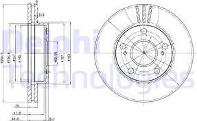 Delphi BG3172 - Тормозной диск autosila-amz.com