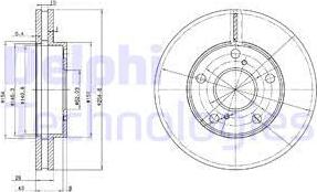 Delphi BG3177 - Тормозной диск autosila-amz.com