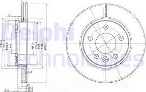 Delphi BG3893C - Тормозной диск autosila-amz.com