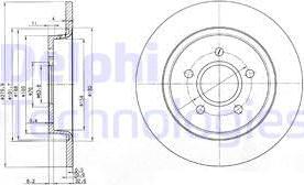 Delphi BG3897C - Тормозной диск autosila-amz.com