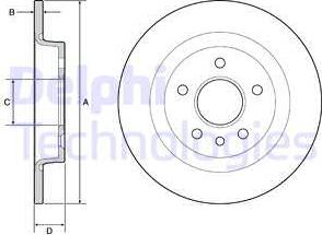 Delphi BG3897 - Тормозной диск autosila-amz.com