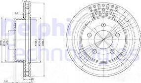 Delphi BG3846 - Тормозной диск autosila-amz.com