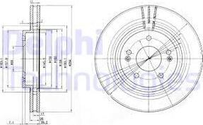 Delphi BG3860 - Тормозной диск autosila-amz.com