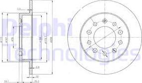 Delphi BG3862 - Тормозной диск autosila-amz.com