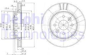 Delphi BG3803 - Тормозной диск autosila-amz.com