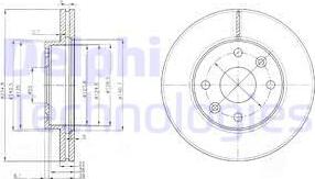 Delphi BG3802 - Тормозной диск autosila-amz.com