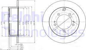 Delphi BG3815 - Тормозной диск autosila-amz.com