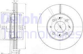 Delphi BG3810 - Тормозной диск autosila-amz.com