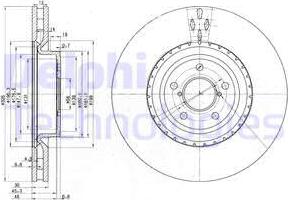 Delphi BG3818 - Тормозной диск autosila-amz.com