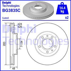 Delphi BG3835C - Тормозной диск autosila-amz.com