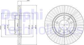 Delphi BG3835 - Тормозной диск autosila-amz.com