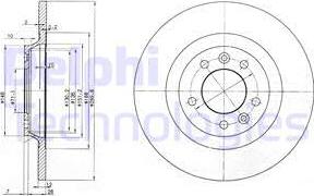 Delphi BG3836 - Тормозной диск autosila-amz.com