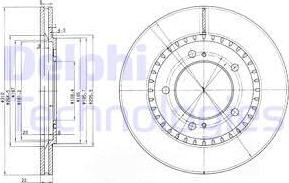 Delphi BG3821 - Тормозной диск autosila-amz.com