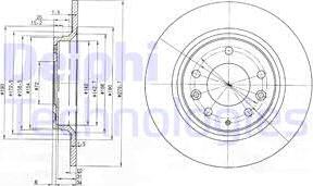 Delphi BG3875C-18B1 - Тормозной диск autosila-amz.com