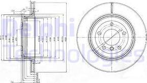 Delphi BG3872 - Тормозной диск autosila-amz.com