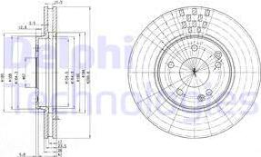 Delphi BG3396 - Тормозной диск autosila-amz.com