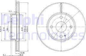 Delphi BG3393 - Тормозной диск autosila-amz.com