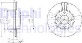 Delphi BG3341 - Тормозной диск autosila-amz.com