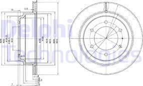 Delphi BG3353 - Тормозной диск autosila-amz.com