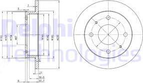 Delphi BG3337 - Тормозной диск autosila-amz.com