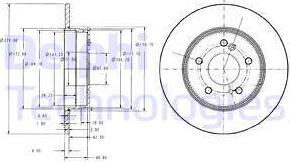 Delphi BG3326C - Тормозной диск autosila-amz.com