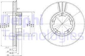 Delphi BG3245 - Тормозной диск autosila-amz.com