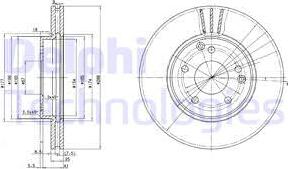 Delphi BG3240C - Тормозной диск autosila-amz.com