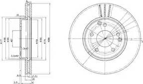 Delphi BG3240 - Тормозной диск autosila-amz.com