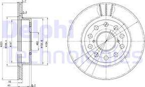 Delphi BG3268 - Тормозной диск autosila-amz.com