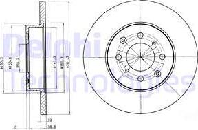 Delphi BG3262 - Тормозной диск autosila-amz.com