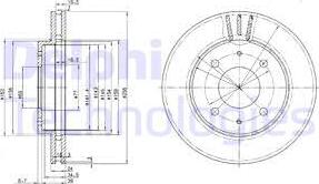 Delphi BG3202 - Тормозной диск autosila-amz.com