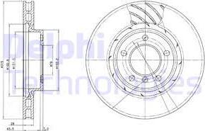 Delphi BG3215 - Тормозной диск autosila-amz.com