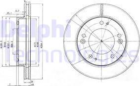 Delphi BG3226 - Тормозной диск autosila-amz.com