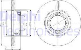 Delphi BG3220 - Тормозной диск autosila-amz.com