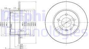 Delphi BG3274C - Тормозной диск autosila-amz.com