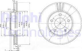 Delphi BG3792 - Тормозной диск autosila-amz.com