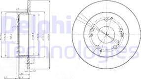 Delphi BG3746 - Тормозной диск autosila-amz.com