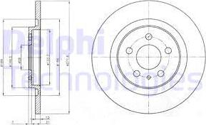 Delphi BG3741 - Тормозной диск autosila-amz.com