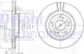 Delphi BG3747 - Тормозной диск autosila-amz.com