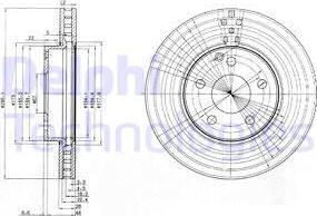 Delphi BG3755C - Тормозной диск autosila-amz.com