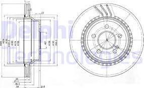 Delphi BG3758 - Тормозной диск autosila-amz.com