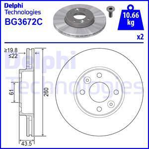 Delphi BG3762 - Тормозной диск autosila-amz.com