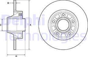 Delphi BG3767 - Тормозной диск autosila-amz.com